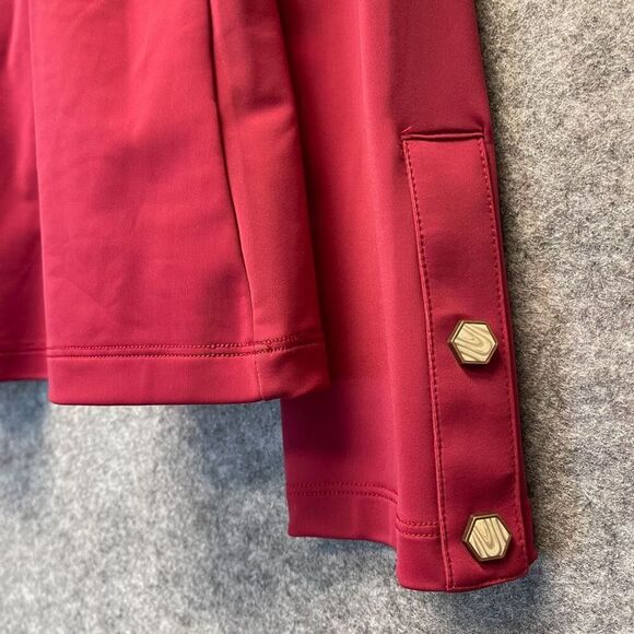 Swing Dish Shirt Women's Large Red Collared Clara Long Sleeve Crimson Golf Polo - Picture 12 of 15